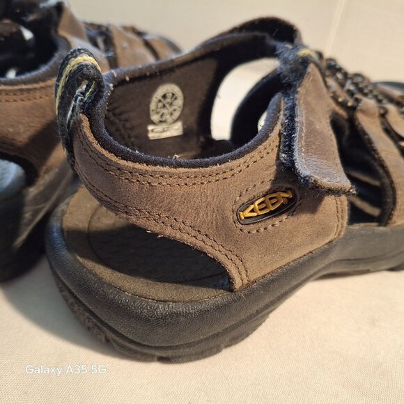 KEEN Kids Waterproof Brown Leather Hiking Sandals Size US 13 - Picture 8 of 9